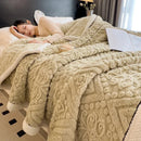 Axyaa Velvety Coral Flannel Sofa Blanket for Warmth and Cozy Comfort