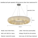 Axyaa Crystal Luxury Loft Pendant Light Fixture for Living Room Décor