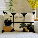Axyaa Cartoon Cat Retro Cushion with Core Pillow