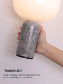 Axyaa Marble Table Lamp w/ USB Charging Touch Switch for Bedroom & Living Room