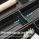 Axyaa Adjustable Dish Rack Drawer Organizer Storage Holder Shelf