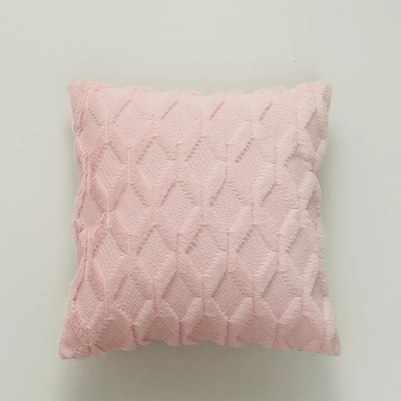 Axyaa Plush Cushion Cover 45x45 Soft Pillowcase for Home Decor Cozy Living Room