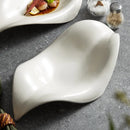 Axyaa Leafy Ceramic Salad Sashimi Cold Dish Plate Set