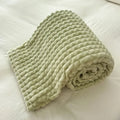 Axyaa Rabbit Plush Flannel Blanket Cover - Cozy Nap Blanket, Machine Washable
