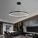 Axyaa Modern Round Ring LED Chandeliers for Living Room & Office Decor