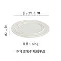 Axyaa Ceramic Wavy Dessert Plate for Hotel & Restaurant Table Setting