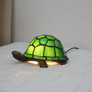 Stained Glass Turtle Night Light - Colorful Glass Lamp, Art Deco Style by Axyaa