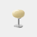 Axyaa Ceramic Table Lamp with Fabric Art Lampshade for Living Room Decor