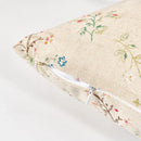 Axyaa Flower Pattern Linen Cotton Pillow Covers for Home Decor