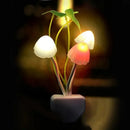 Axyaa LED Mushroom Night Light: Colorful Fungus Lamp with Light Sensor and EU & US Plug
