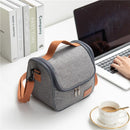 Axyaa Portable Gray Lunch Tote: Insulated Oxford Cooler Bag for Work, School, Picnics