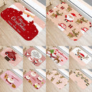 Axyaa Santa Elk Welcome Mat for Home, Kitchen, Bathroom Floor Decor