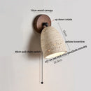 Axyaa Yellow Travertine LED Wall Lights Bathroom Mirror Bedside Lamp
