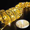 Axyaa Silver Ribbon Fairy Lights: Christmas Tree & Home Party Decoration