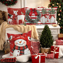 Axyaa Snowman Fawn Print Pillowcase Set - Festive Home Decor & Gift
