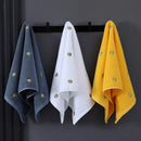 Axyaa Avocado Embroidered Cotton Towels: Soft, Thick, Non-Shedding for Bath Use
