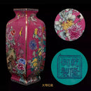 Axyaa Antique Enamel Square Bottle - Jingdezhen Handicraft Home Decor