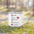 Enamel French Printed Coffee Cup with Handle - Best Thanks Gift for Atsem by Axyaa