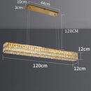 Axyaa Crystal Golden Ceiling Chandelier: Elegant Living Room Dining Room Pendant Lamp