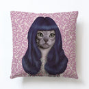 Axyaa Cartoon Animal Linen Pillowcase for Home Sofa Decor