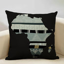 Axyaa Geometric Africa Pattern Sofa Pillow Cover Linen Cushion Case African Decor