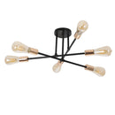 Axyaa 6-Head Iron Ceiling Chandelier for Home Decor and Dining Room