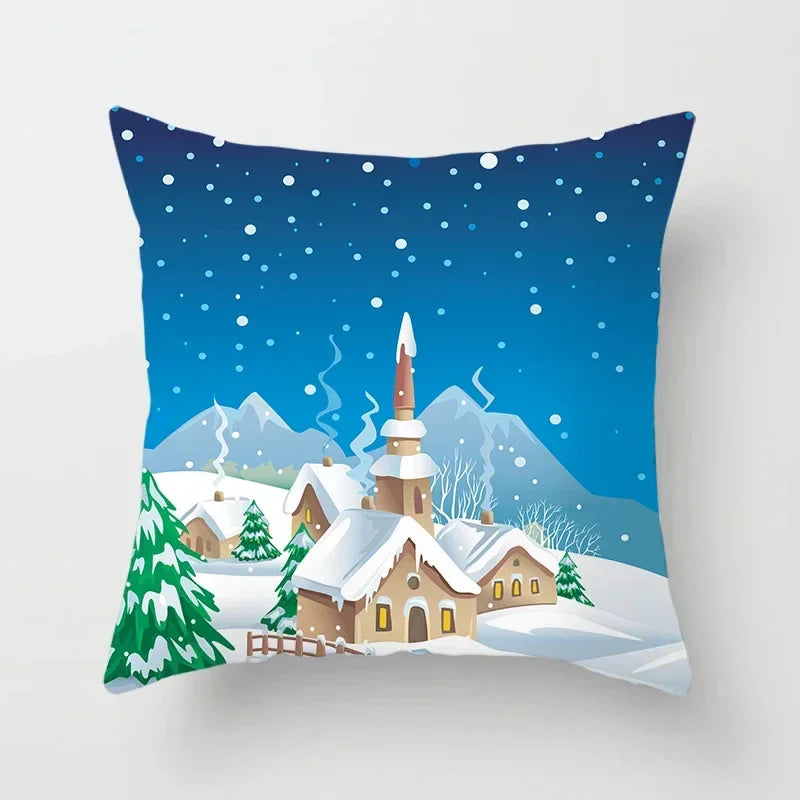 Axyaa Christmas Home Pillowcases Printed Bed Decoration Cushion Covers