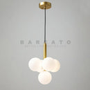 Axyaa Nordic Glass Pendant Light - Modern Gold Black Hanging Lamp for Home Interiors