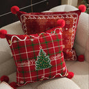 Axyaa Christmas Dutch Velvet Sofa Pillow Cover for Living Room and Bedroom Decor