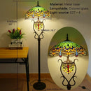Axyaa Stained Glass Tiffany Floor Lamp: American Retro Style for Living Room & Bedroom
