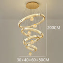 Axyaa Crystal Chandelier for Duplex Architecture Living Room & Stair Lighting