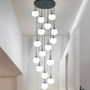 Axyaa Modern Stair Chandelier LED Ceiling Pendant Light for Indoor Living Room