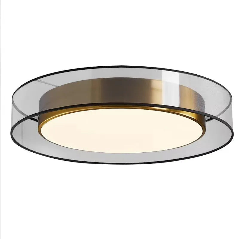Axyaa Nordic Minimalist Ceiling Lamp in Black Gold, LED Bedroom Study Light