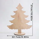 Axyaa Wooden Christmas Tree Ornaments Set, Bohemian Winter Decor, Rustic Home Decoration