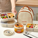 Axyaa 3-Grid Microwave Lunch Box Stackable Food Container
