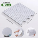Axyaa 3D Self-Adhesive Wall Tiles, 10pcs, 11.81X11.81In, Splashback Stickers for Home and Indoor Spaces