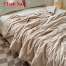 Axyaa Embroidered Washed Cotton Quilt - Machine Washable Summer Quilt