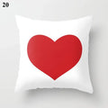Axyaa Geometric Pillow Case: Modern Red Design for Home Decor