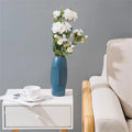 Axyaa Beige Ceramic Vase: Home Decor Flower Arrangement for Garden, Living Room, Office