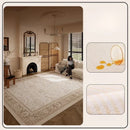 Axyaa Soft Carpet Large Area Rug, Retro Style Living Room Décor, Washable & Anti-slip