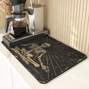 Axyaa Skull Astrology Kitchen Drying Mat - Quick Dry, Anti-Slip & Absorbent Drain Pad