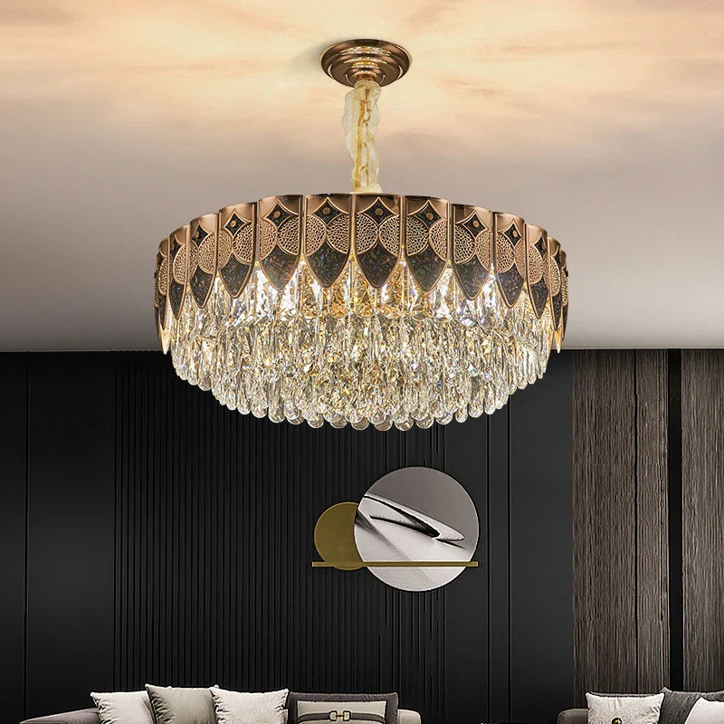 Axyaa Crystal Chandelier: Modern Simple Fashion Living Room Lighting