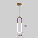 Axyaa Gold Metal LED Pendant Light for Modern Minimalist Living Room Lighting