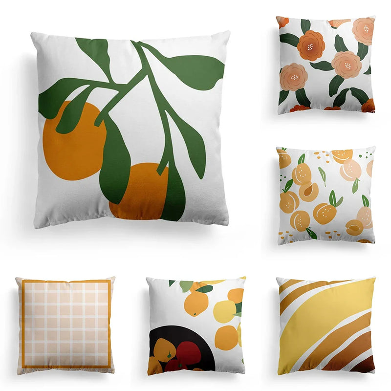 Axyaa Fresh Fruit Square Cushion Cover – Sofa and Home Decor Pillow Case