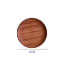 Axyaa Wooden Fruit Dessert Plate Tray Tableware Oval Round Square Toast Shape