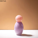 Colorful Glass Vase with Lid & Artificial Flowers by Axyaa - Room Decor Aesthetic