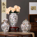Axyaa Jingdezhen Ceramic Vase Ornaments, European American Style Home Decor, Flower Arrangement