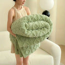 Axyaa Cozy Quilted Vintage Plaid Flannel Throw Blanket - All-Season Digital Design