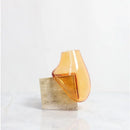 Axyaa Glass Vase with Marble Base for Floral Arrangements & Home Decor
