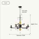 Axyaa Nordic Modern Vintage Chandelier for Living Room, Hall, Bedroom, Dining Room